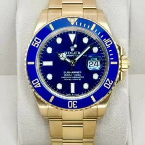 2022 Rolex Submariner "Bluesy" 41mm 126618LB Yellow Gold Blue Dial
