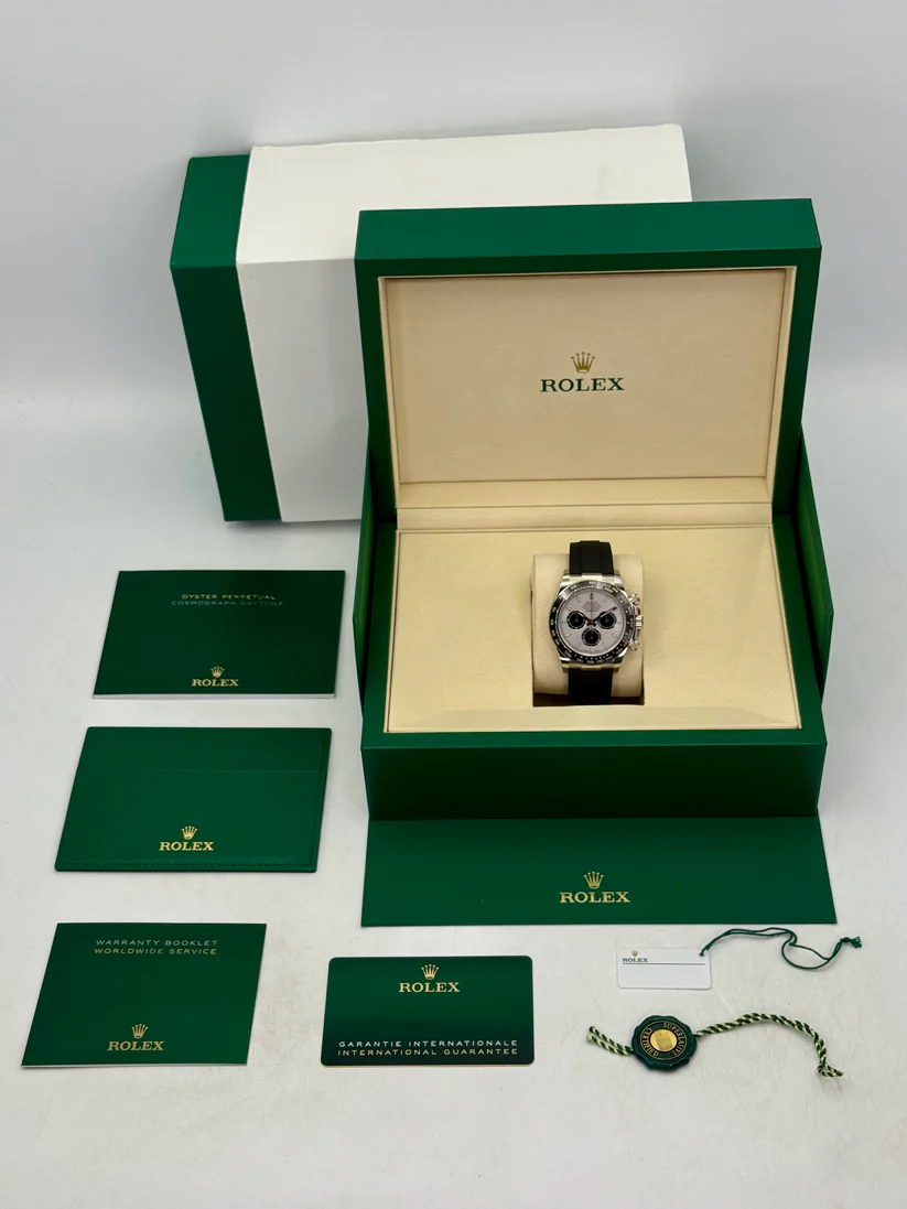 2026 Rolex Daytona 40mm 126519LN White Gold Oysterflex Silver Ghost Dial - Image 2
