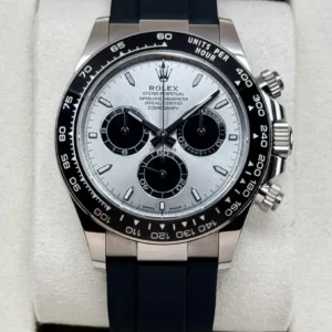 2026 Rolex Daytona 40mm 126519LN White Gold Oysterflex Silver Ghost Dial