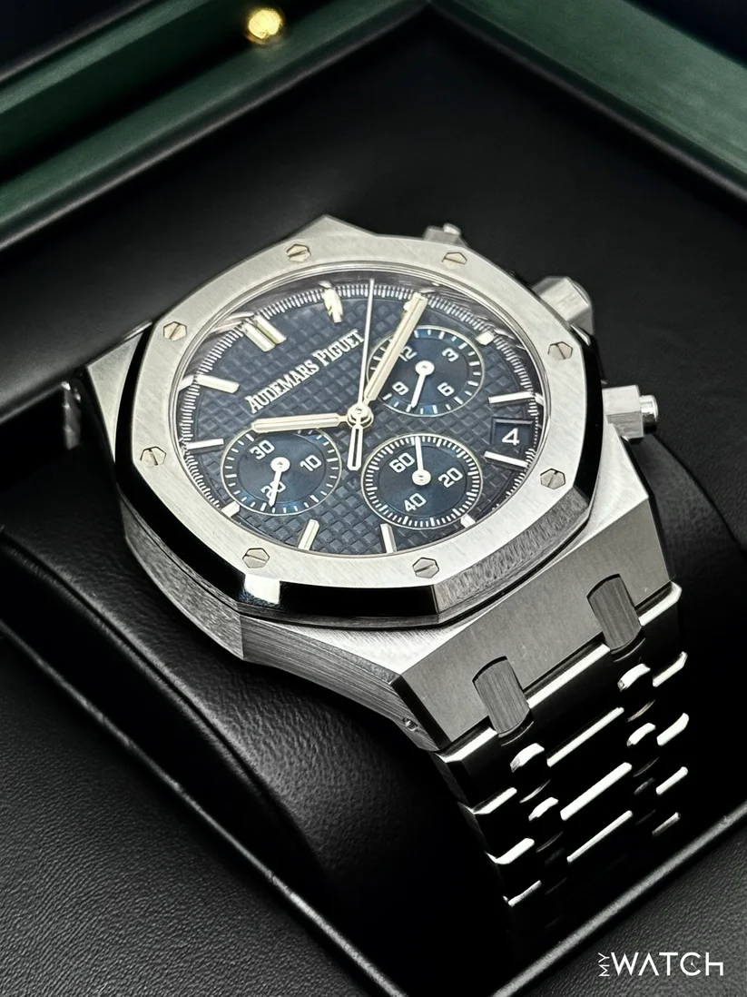 NEW 2026 Audemars Piguet Royal Oak Chronograph 41mm 26240ST Blue Dial - Image 7
