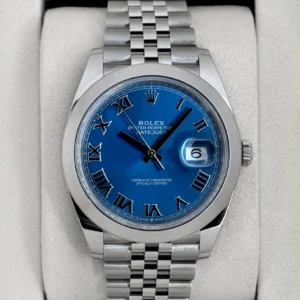 NEW 2026 Rolex Datejust 41mm 126300 Stainless Steel Jubilee Blue Roman Numeral Dial