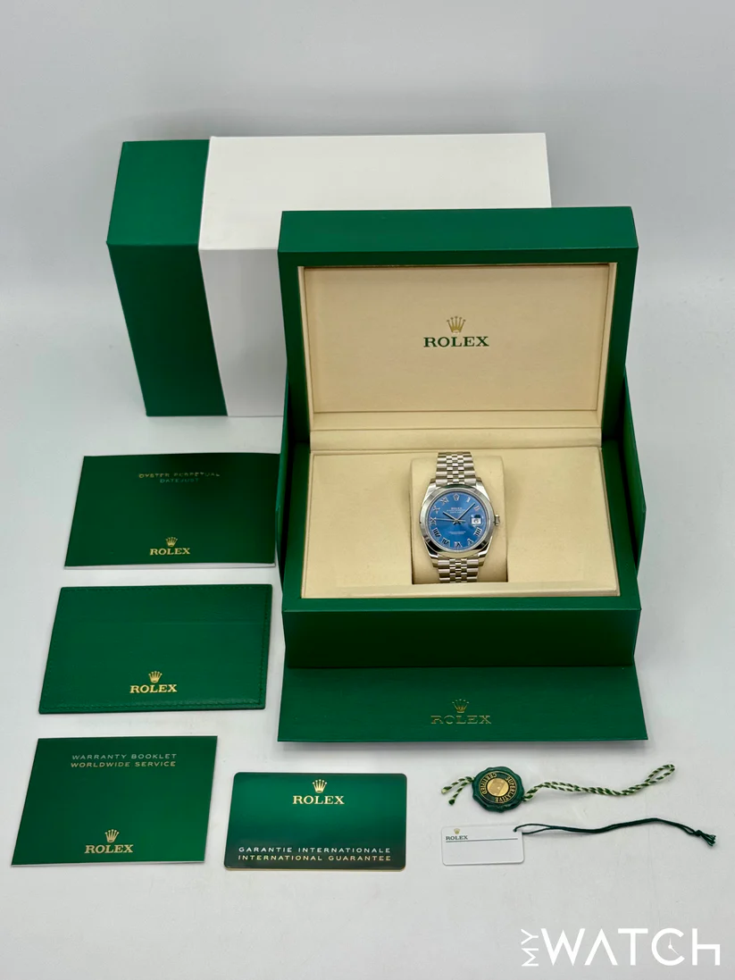 NEW 2026 Rolex Datejust 41mm 126300 Stainless Steel Jubilee Blue Roman Numeral Dial - Image 2