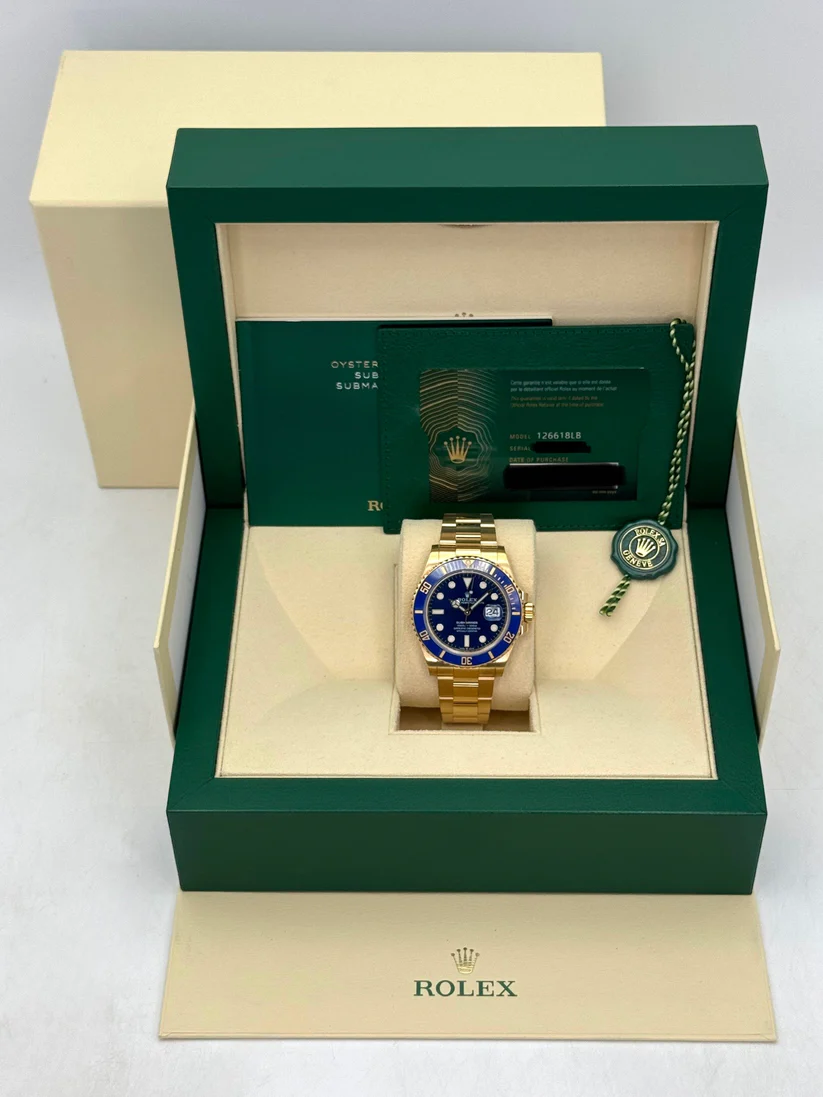 2022 Rolex Submariner "Bluesy" 41mm 126618LB Yellow Gold Blue Dial - Image 3